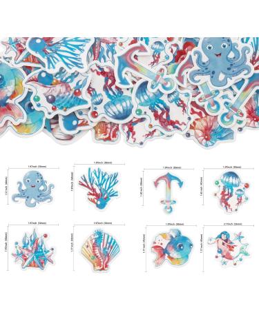 Gyufise 46Pcs Edible Mermaid Cake Decorations Under the Sea Mermaid Cupcake Toppers Ocean Cake Toppers for Wedding Cake Birthday Party Food Decoration Mixed Size & Colour - Buy Online on GoSupps.com