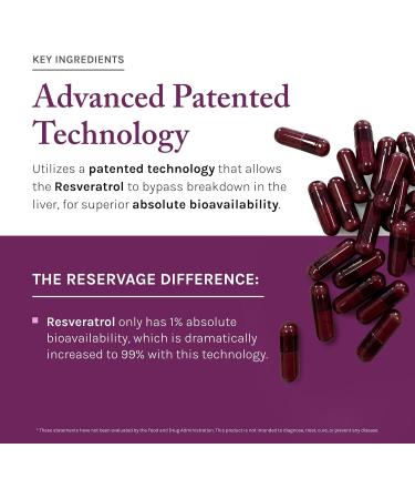 Reserveage Beauty Resveratrol Plus+ 500 mg - Rapid-Release Resveratrol Capsules with Quercetin for Immune System, Brain Health & Cellular Health - Gluten-Free & Vegan - 30 Veggie Capsules - Buy Online on GoSupps.com