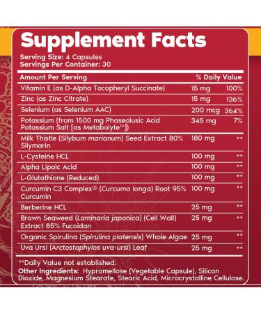 Primal Harvest Liver Support Supplement with Alpha-Lipoic Acid & Milk Thistle - 120 Capsules - Buy Online on GoSupps.com