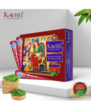 Cone de henn Mehendi naturel bio 25g lot de 12 c nes brun rouge tre pr t l'emploi sans colorant chimique convient tous les types de peau - Buy Online on GoSupps.com