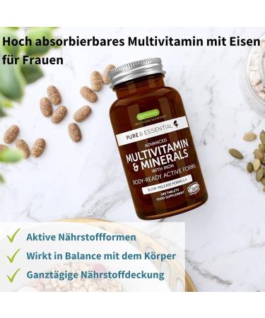 Buy Igennus Vegan Multivitamin Tablets for Women | Extra Iron Folate Zinc & Vitamin D3 | 180 Tablets 3-Month Supply - Buy Online on GoSupps.com