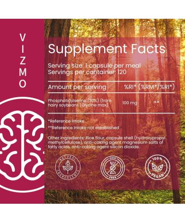 UAB Involutus Phosphatidylserine 100mg 120 highdose vegan capsules for memory concentration stress reduction lowering cortisol levels cortisol balance focus Vegan NonGMO Gluten Free - Buy Online on GoSupps.com