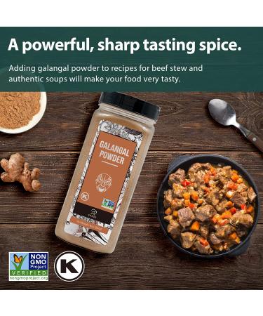 Organic Galangal Powder 8 oz - Non-GMO, Kosher | Ideal for Thai Soups - Soeos - Buy Online on GoSupps.com