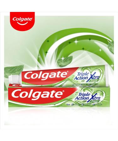 Colgate Triple Action Xtra Fresh Toothpaste - 12 x 75ml | Fluoride Protection Cavity Defense Whiten Teeth & Fresh Breath for the Whole Family - New Version - Buy Online on GoSupps.com