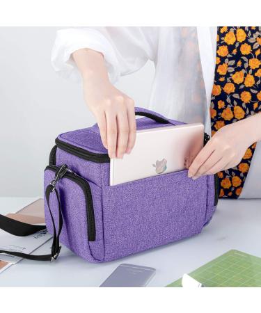 LUXJA Cricut Joy Carrying Bag with Tool Set Tote - Purple (Gray Lining) | Supplies Storage Sections Included - Buy Online on GoSupps.com
