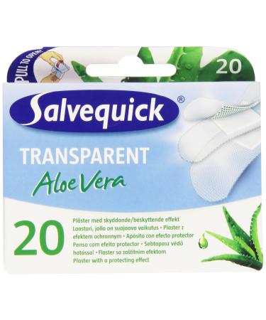 Salvequick Transparent Aloe Vera Wound Compress with Screen Protector Effect 20 Pieces