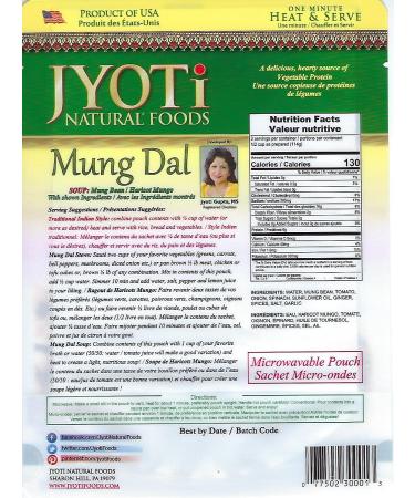 Buy Jyoti Natural Foods Mung Dal with Spinach - 10 oz All Natural Healthy Option - Buy Online on GoSupps.com