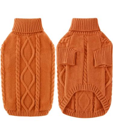 Classic Dog Sweater | Warm Turtleneck Puppy & Cat Coat | Winter & Holiday Pet Outfits | XXL Caramel - Buy Online on GoSupps.com