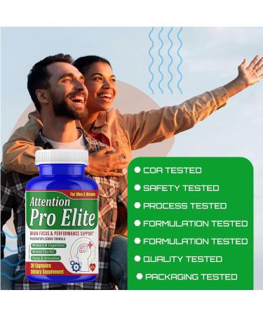 ROVita Attention Elite-Pro Brain Supplements for Memory and Focus Clarity & Cognitive Support Brain Supplement with Phosphatidylserine Supplement-30 Capsules - Buy Online on GoSupps.com