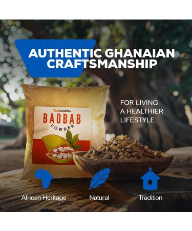 Churchwin Organic Baobab Powder 0.5 LB / 8 OZ / 250 g 100% Raw and Natural from Ghana Premium Quality half Pound (Baobab 8 oz) - Buy Online on GoSupps.com