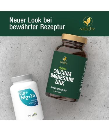 Buy Vitaciv Calcium Magnesium Zinc Tablets - High-Dose Mineral Complex for Bones Muscles Skin & Hair | Vegan | 100 Pieces | High Bioavailability - Buy Online on GoSupps.com