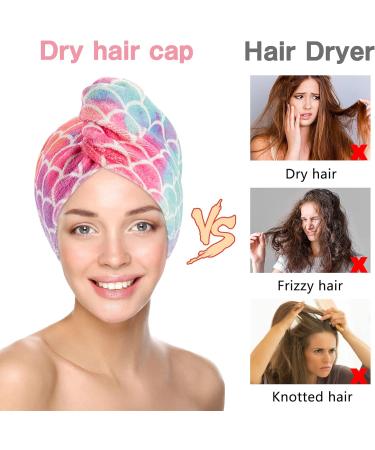 Cerulentree Hair Drying Cloth Wrap - 2 Packs Super Absorbent Hair Turban Towel for Women - Fast Drying Head Wrap for Smooth & Curly Hair - Buy Online on GoSupps.com