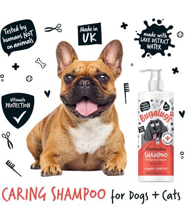 BUGALUGS Dog Shampoo for Itchy Skin Antibacterial And Antifungal Natural Safe Sensitive Formula - Fast Absorbing Skin Cooling First Aid relief For Cuts Grazes Skin Irritation - Buy Online on GoSupps.com
