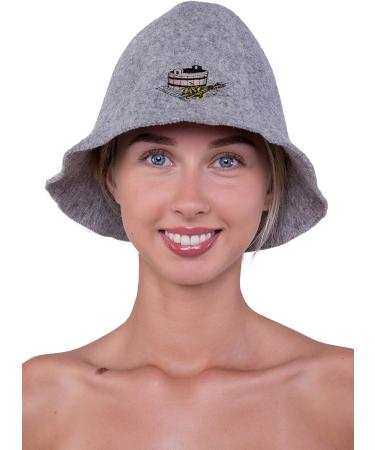 Premium Wool Sauna Hat with Embroidery for Men's & Women's Wellness | Ger3as - Buy Online on GoSupps.com
