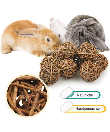 9 Pcs Natural Willow Branch Ball for Small Animals Rabbit Chew Toys Guinea Pig Toys Bird Chew Toy for Rabbits Chinchilla Hamsters Guinea Pigs Gerbils Parrot (2.36 Inch) - Buy Online on GoSupps.com