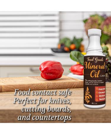 Food Grade Mineral Oil for Cutting Boards - 4oz (2 Pack) | Easy Applicator Tip | Made in USA - Buy Online on GoSupps.com