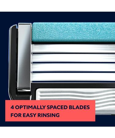Dollar Shave Club 4-Blade Razor Refill Cartridges 8 Count | Precision Stainless Steel Blades for Easy Shaving - Buy Online on GoSupps.com