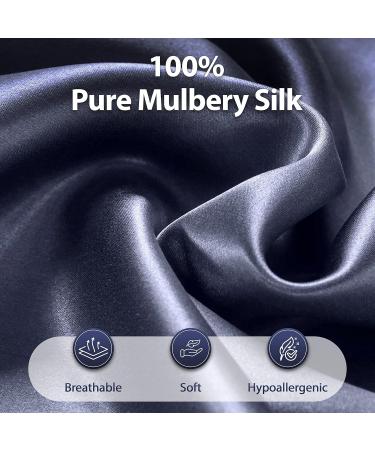 Buy Pure SOL Silk Sleep Mask | 100% Mulberry Silk Eye Mask for Travel & Sleep | Navy Color - Buy Online on GoSupps.com