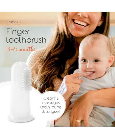 Cherish Baby Care Baby Toothbrush 0-2 Years - Safety-Tested & BPA-Free 3-Pack (Finger Toothbrush Baby Silicone Toothbrush Baby and Toddler Toothbrush) - Baby's First Toothbrush Kit (Orange) Orange Babies - Buy Online on GoSupps.com