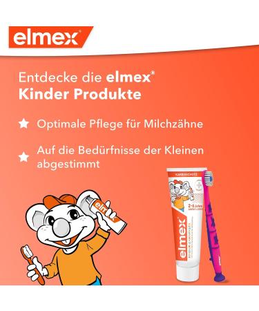Elmex Children's Toothbrush for Ages 2-6 (2 Pack) - Soft Rounded Bristles for Gentle Effective Cleaning - Child-Friendly Design for All Grip Types - Buy Online on GoSupps.com