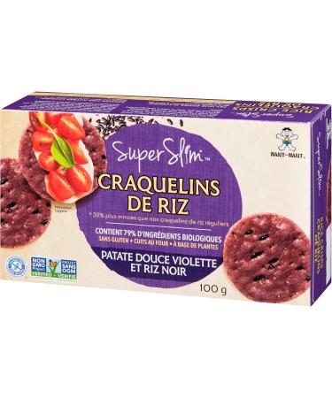 Superslim Rice Crisps - Purple Sweet Potato and Black Rice - Rice Crisps Gluten Free 100g - Buy Online on GoSupps.com