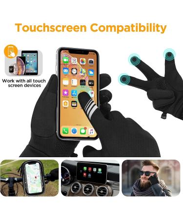 Winter Touchscreen Gloves - Unisex Warm Windproof Waterproof Reflective Gloves for Running, Cycling, Driving - Non Slip Grip - Large Size - Buy Online on GoSupps.com