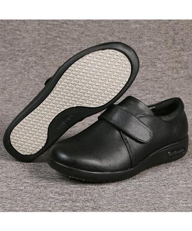 WCXTY Extra Wide Diabetic Shoes for Men & Women - Comfortable Casual PU Slippers for Swollen Feet with Arch Support - Lightweight Elderly Edema Shoes - Size 7.5 Black - Buy Online on GoSupps.com