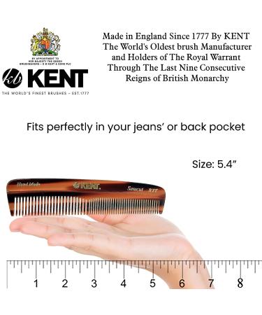 Kent Men's Hair Pocket Combs Set - Tortoise 81T X-Small - Fine and Coarse Toothed - Handmade in England - Grooming Kit for Hair, Beard, Mustache - Travel and Home Care - Buy Online on GoSupps.com
