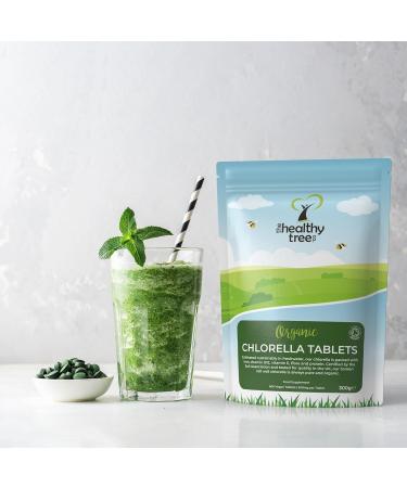 Organic Chlorella Tablets by TheHealthyTree Company - High Vitamin B12, Iron, Protein & Amino Acids - UK Certified Vegan Chlorella 600 x 500mg (300g) - 1 Pack - Buy Online on GoSupps.com