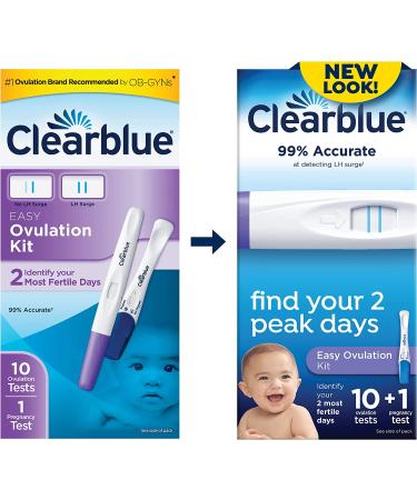 Clearblue Ovulation Complete Starter Kit - 10 Ovulation Tests & 1 Pregnancy Test - Buy Online on GoSupps.com