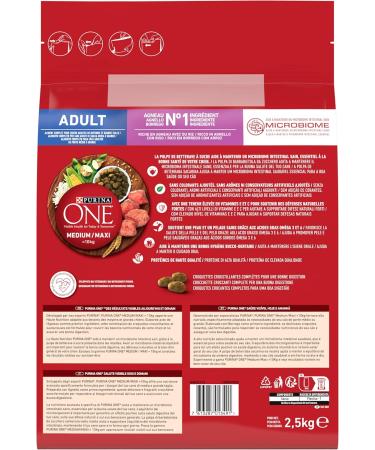 PURINA ONE Medium/Maxi Adult Beef 2.5kg Dry Food for Medium and Large Adult Dogs - Buy Online on GoSupps.com