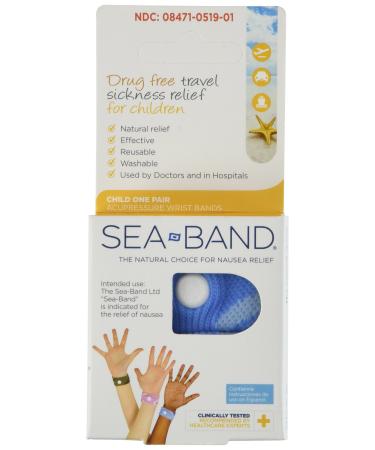 Sea Band - Child Wrist Band - One Pair *** Color Varies *** 1 Count (Pack of 1)