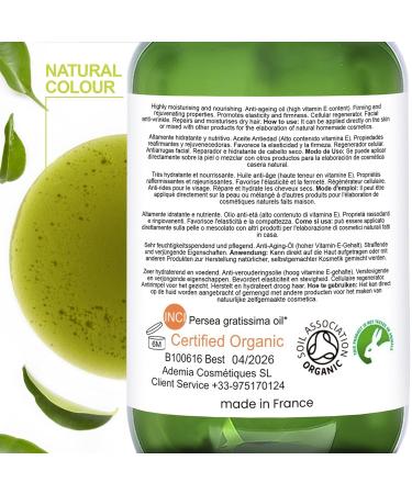Bio Oil Pure Avocado Oil 1000ml - Organic Cold-Pressed Natural Oil for Hair Skin & Massage - 100% Ecological Plant-Based Care - Buy Online on GoSupps.com
