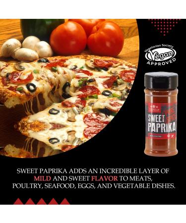 The Spice Lab Sweet Paprika Powder - High Color ASTA 120 - 4.1 oz Shaker Jar | Premium Gourmet Spanish Paprika | Vegan, All Natural, Kosher, Non GMO, Gluten Free | Rich in Antioxidants - 4.1 oz - Buy Online on GoSupps.com