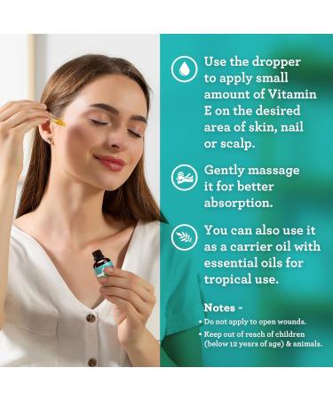 GuruNanda Vitamin E Oil 2 Fl Oz - 100% Pure & Natural Non-GMO Vegan | Nourish Skin Hair & Nails - Coconut Oil Enriched (Pack of 2 - Buy Online on GoSupps.com