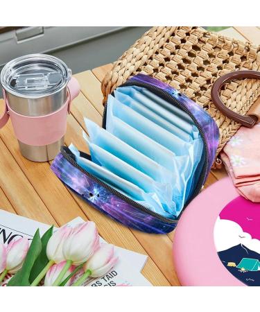 Galaxy Universe Menstruation Pad Bag with Zipper - Stylish Women's Tampon & Napkin Collection Bag for Girls - Buy Online on GoSupps.com