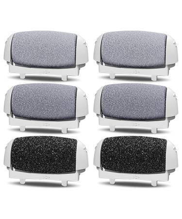 6 Pack Replacement Rollers Heads for Pritch 1138 A Electric Feet File Pedicure Tools, 2 Extra Coarse ,2 Regular Coarse ,2 Fine Coarse Refill Rollers