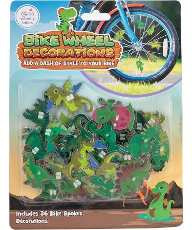 Dinosaur Spoke Beads - 36 Pcs Kit for Kids Bikes | Fun Cycling Accessories & Easter Gift | Bicycle Wheel Decorations for Boys - Buy Online on GoSupps.com