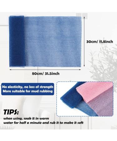 QOPAHI African Exfoliating Net Sponge 2 in 1 Body Shower Scrubber - Blue+Pink - Buy Online on GoSupps.com