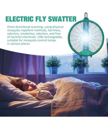 Racket USB Rechargeable Fly Racket - Foldable Fly Swatter Racket 3000 Volts Fly for Buggs Fly Killers for Travel Outdoor Camping (Green) - Buy Online on GoSupps.com