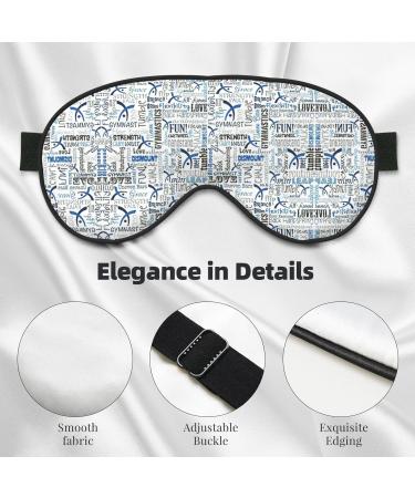 Shop Gymnastics Blue Soft Sleep Eye Mask - Breathable Eye Patch for Women | Perfect Travel & Relaxation Accessory - Buy Online on GoSupps.com