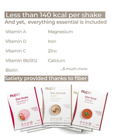 NUPO Gluten-Free Diet Shakes & Fitness Shaker Starter Set - 7 Meal Replacements 3 Diet Soups for Weight Loss - Buy Online on GoSupps.com