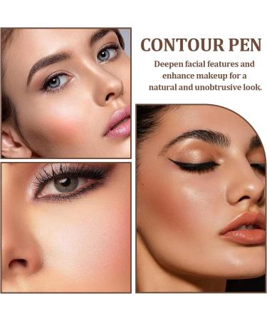 FEXPDL Liquid Contour Wand Cream Contour Liquid Cream Highlighter Liquid Face Concealer Contouring Cushion Applicator Long Lasting Smooth Lightweight Beauty Wand Makeup Brown - Buy Online on GoSupps.com