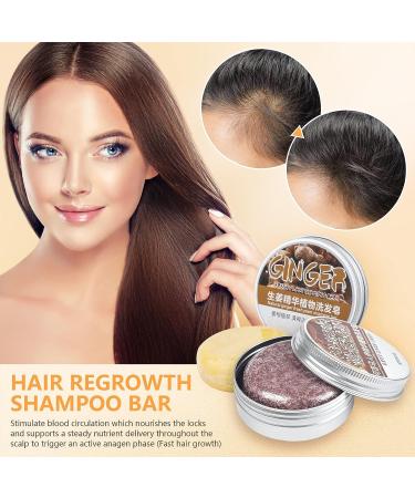 Organic Polygonum Multiflorum Ginger Hair Growth Shampoo Bars - Anti Hair Loss & Anti-Dandruff - 2pcs Set - Buy Online on GoSupps.com