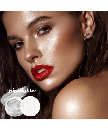 Bestvisse Highlighter Cream Natural Pearlescent Shimmer Face Highlighter Body Lightening Makeup - Buy Online on GoSupps.com