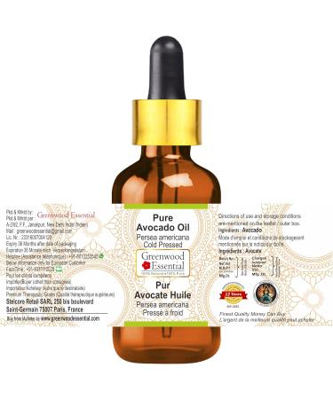 Greenwood Essential Natural Avocado Oil (5ml) - Cold-Pressed Therapeutic Quality with Glass Dripper | Pure Persea Americana for Skin & Hair - Buy Online on GoSupps.com