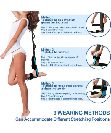 EXCYINSI Fascia Stretcher & Plantar Fasciitis Stretcher - Calf and Foot Stretcher for Relieving Plantar Fasciitis Achilles Hamstring Heel Spurs&Drop Foot Adjustable Yoga Strap for Dance&Gymnastics - Buy Online on GoSupps.com