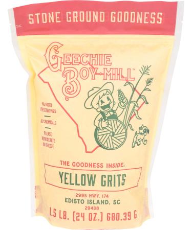 GEECHIE BOY MILL Yellow Grits, 24 OZ Stone Ground Yellow Grits