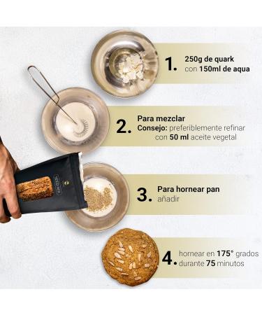 Keto Brot Backmischung Seed Mix 3x200g - 20% Protein Gluten-Free Low Carb Paleo Test Winner 2023 | Perfect for 1.65 kg Bread! - Buy Online on GoSupps.com