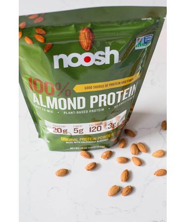 NOOSH 100% Almond Protein Powder (Unflavored) - Plant Based Vegan - 21g Protein per Scoop - Kosher, Gluten Free, Non GMO - 1.15lb - Buy Online on GoSupps.com